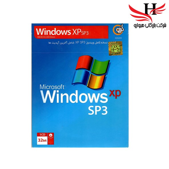تصویر گردوWindows XP sp3 32bit 1 CD