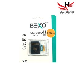 تصویر  کارت حافظه بکسو با ظرفیت256 گیگ باسرعت100MB همراه آداپتور