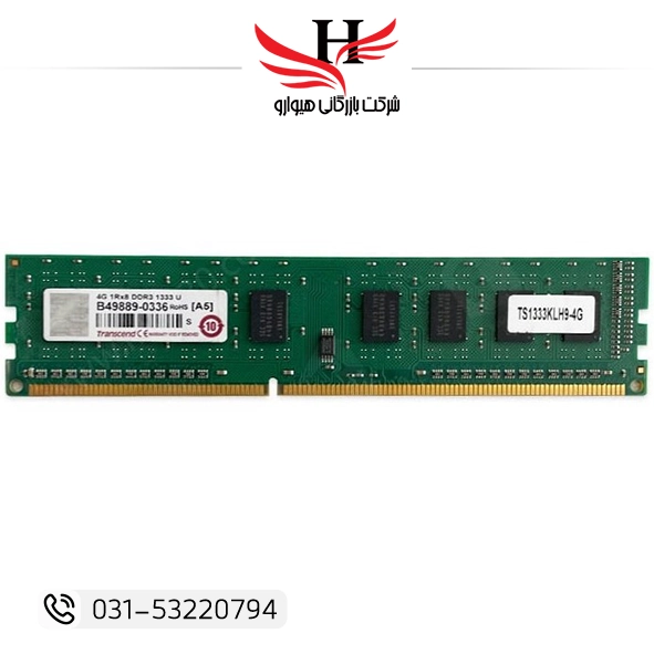 تصویر رم کامپيوتر استوک  TRANSCEND 1600 4GB DDR3