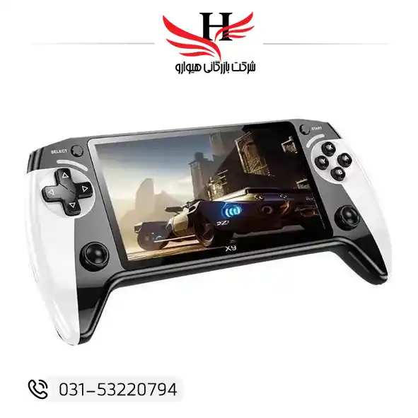 تصویر کنسول بازی دستی حرفه ای مدل X9 BLACK HAWK