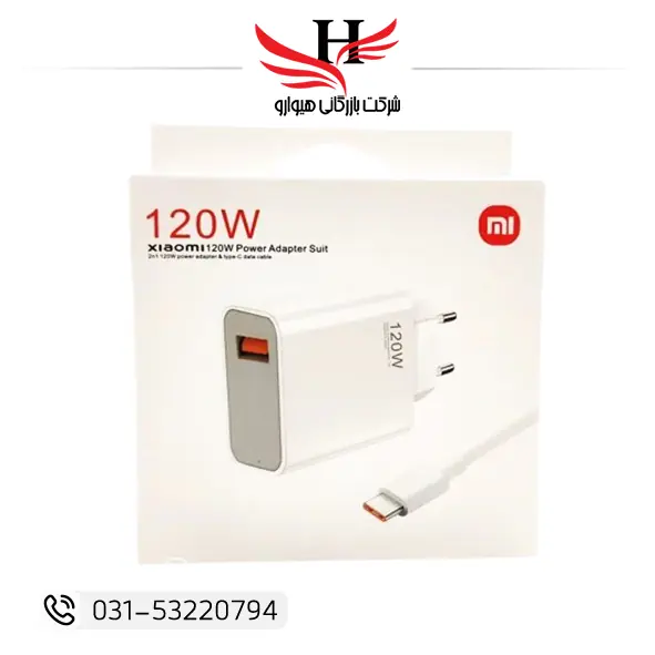 تصویر کلگی با کابل تایپ سی اورجینال شیائومی XIAOMI 120W