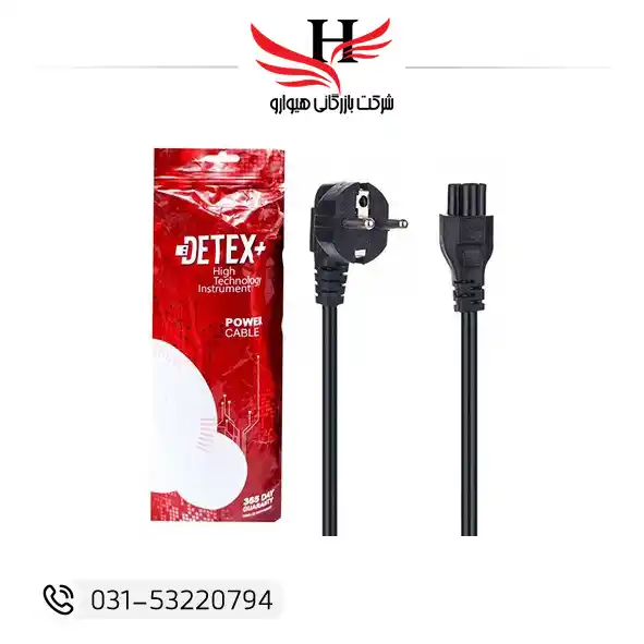 تصویر کابل برق لپ تاپ DETEX 1/5M