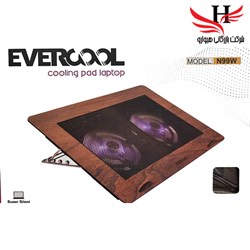 تصویر کول پد دو فن  طرح چوبی EVERCOOL-N9W