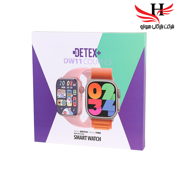 تصویر ساعت هوشمند دوتایی مدل DETEX DW11 COUPLES