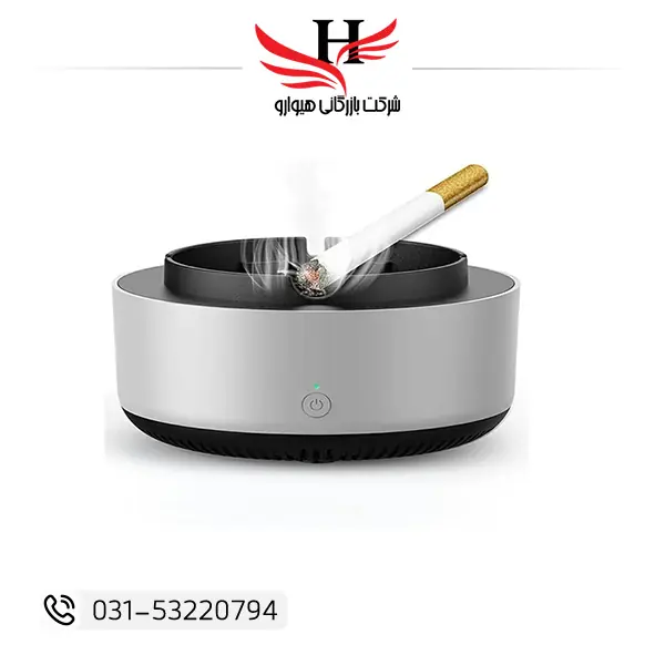 زیر سیگاری هوشمند مدل AS-08 با نمایشگر کیفیت هوا و دمای محیط (alt: زیر سیگاری هوشمند مدل AS-08)