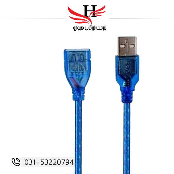 تصویر کابل افزایش طول USB 2.0 مدل ex-bl طول 0.3 متر شیلدار