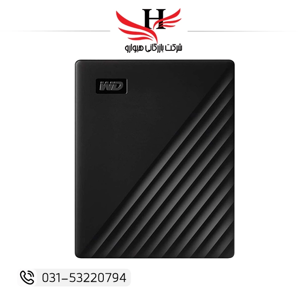 تصویر هارد اکسترنال وسترن دیجیتال مدل My Passport ظرفیت دو ترابایت دارای رابط USB Type-A 3.2