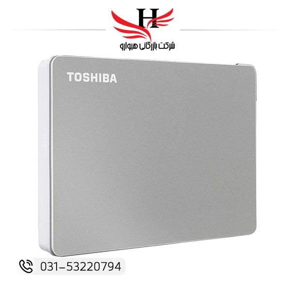 تصویر هارد اکسترنال توشیبا مدل Canvio Flex ظرفیت دو ترابایت دارای رابط USB Type-A 3.2