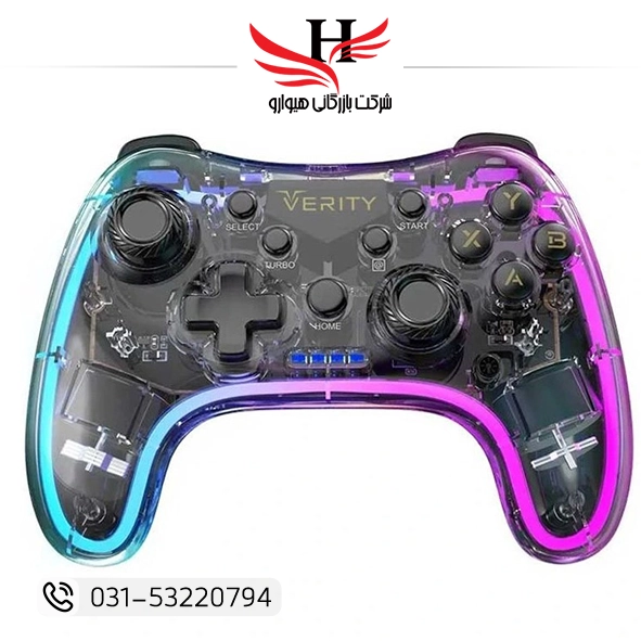 تصویر دسته بازی بی سیم وریتی مدل V-J4310W شوکدار