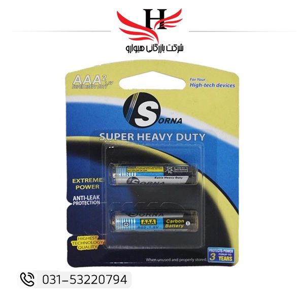 تصویر باتري نیم قلم معمولی سورنا SORNA