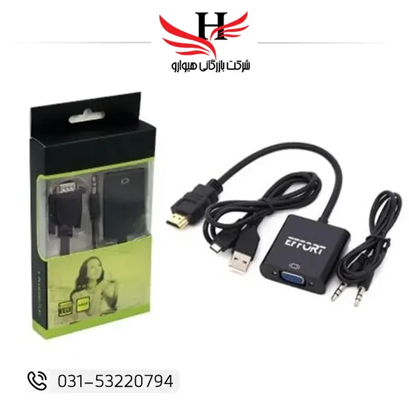 تصویر تبدیل تصویر پک دار VGA TO HDMI 