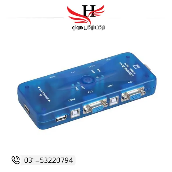 تصویر سوييچ دستي KVM 4PORT AUTO USB 104UK