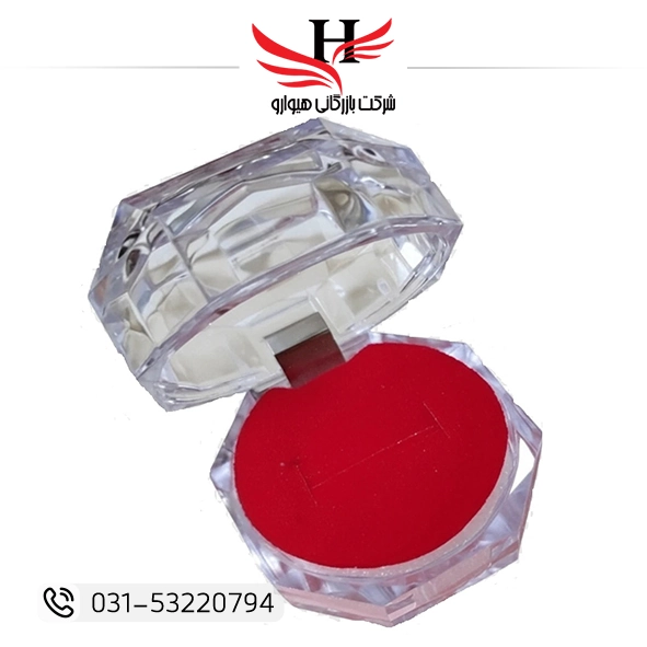 تصویر جعبه پلاستیکی شفاف جای انگشتر کد 0015