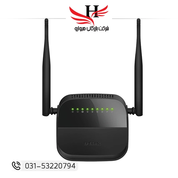 تصویر مودم دو آنتن چهار پورت DLINK-124